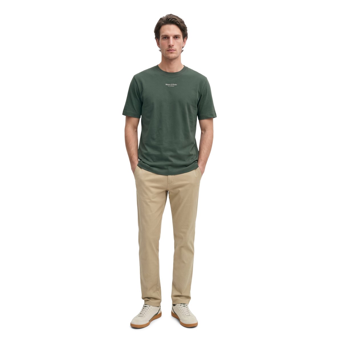 T-shirt regular en pur coton bio gris, MARC O'POLO
