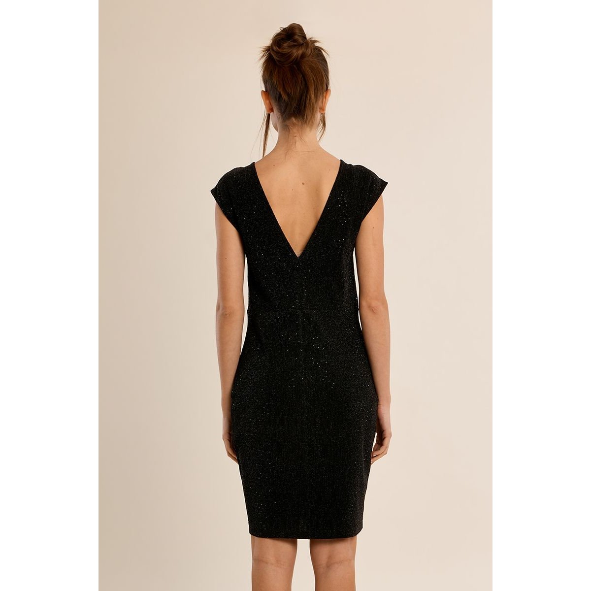 Robe courte pailletée noir, MOLLY BRACKEN