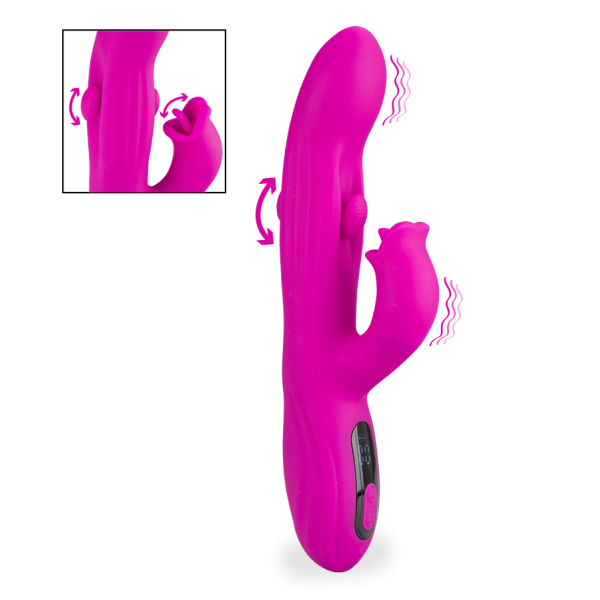 Vibromasseur puissant rabbit massages et langue Poppy violet, LOVE AND VIBES
