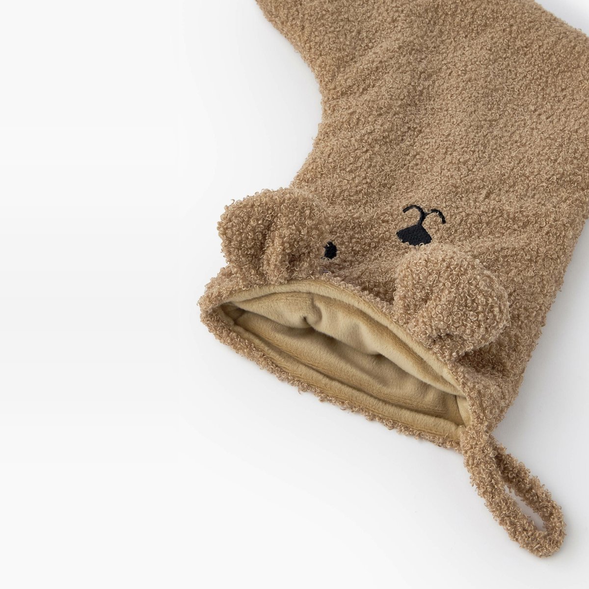 Chaussette ours à accrocher blanc, MONOPRIX