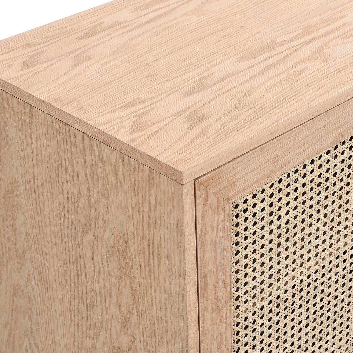 Buffet 2 portes 3 tiroirs en cannage et bois - EDEN naturel, HOMIFAB