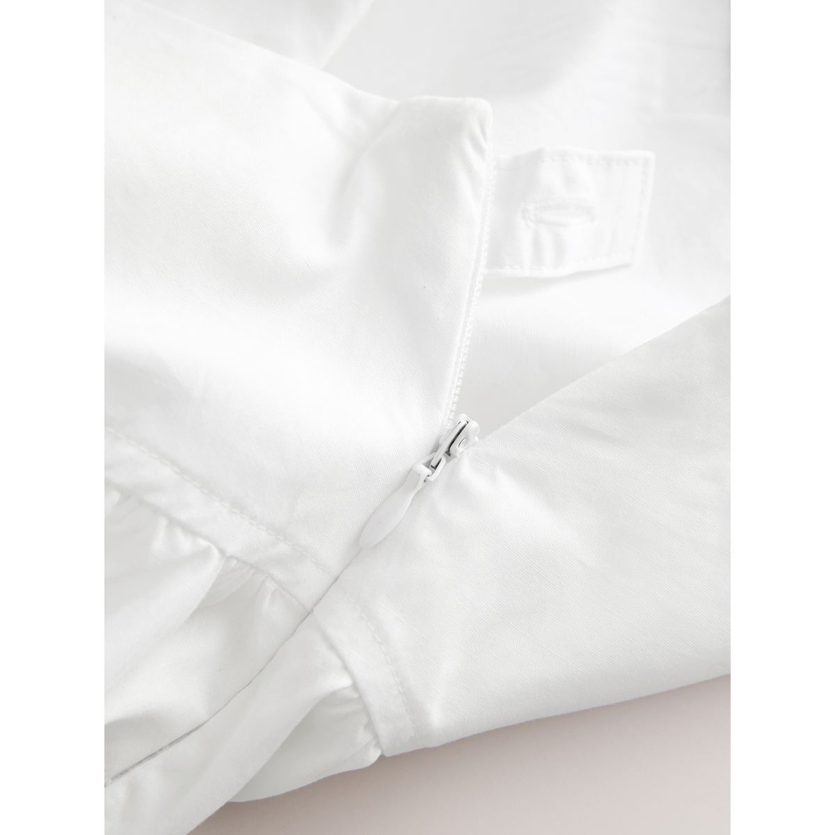 Jupe midi en popeline à taille tombante blanc, NEXT