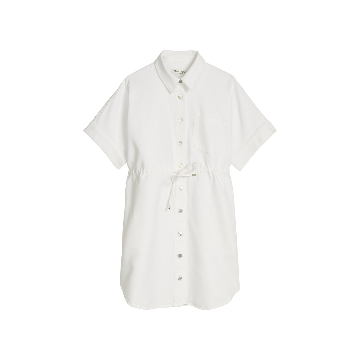 Robe en jean regular en mélange de coton organique et de lyocell blanc, MARC O'POLO