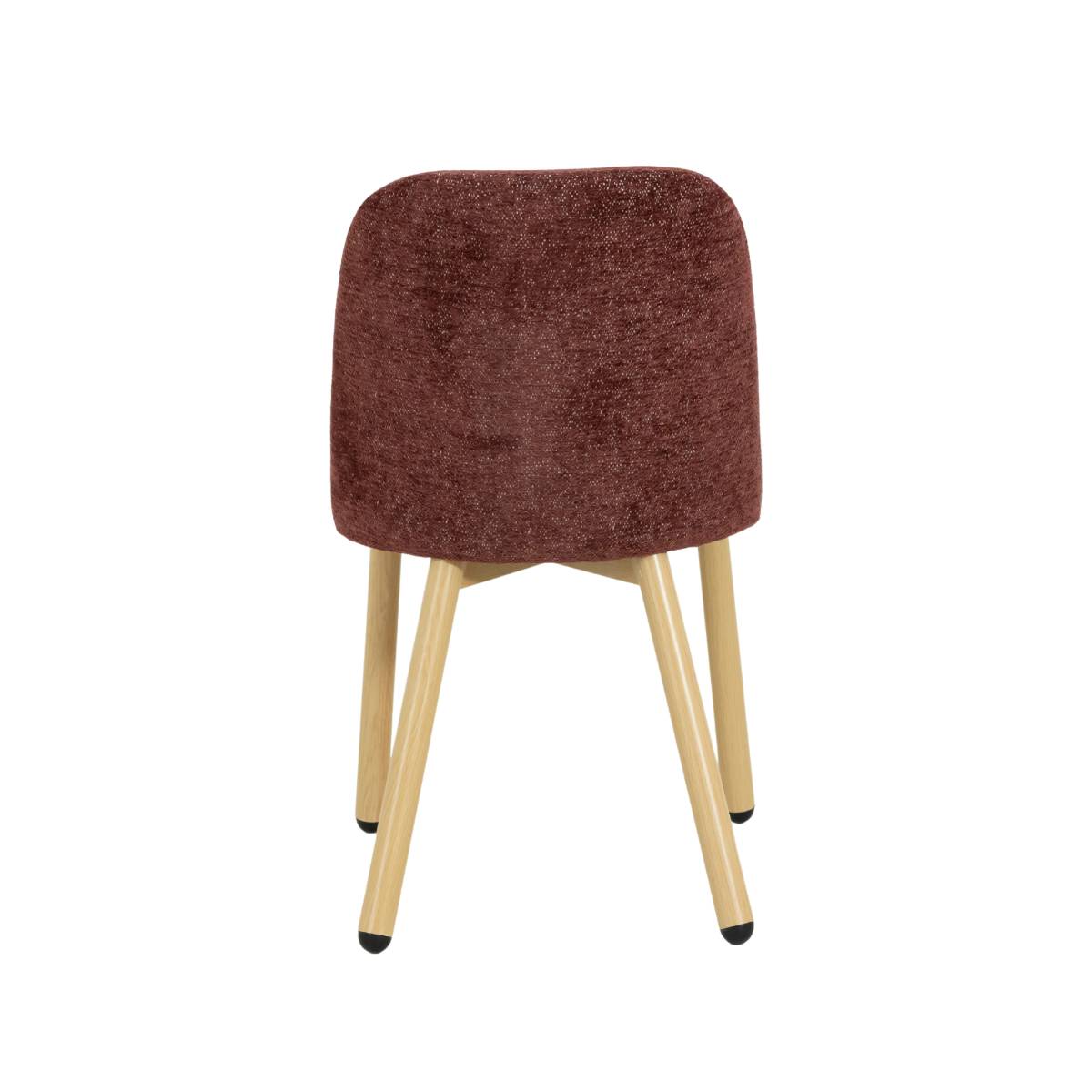 Lot de 2 chaises en tissu et métal VILMA rouge, MADE IN MEUBLES