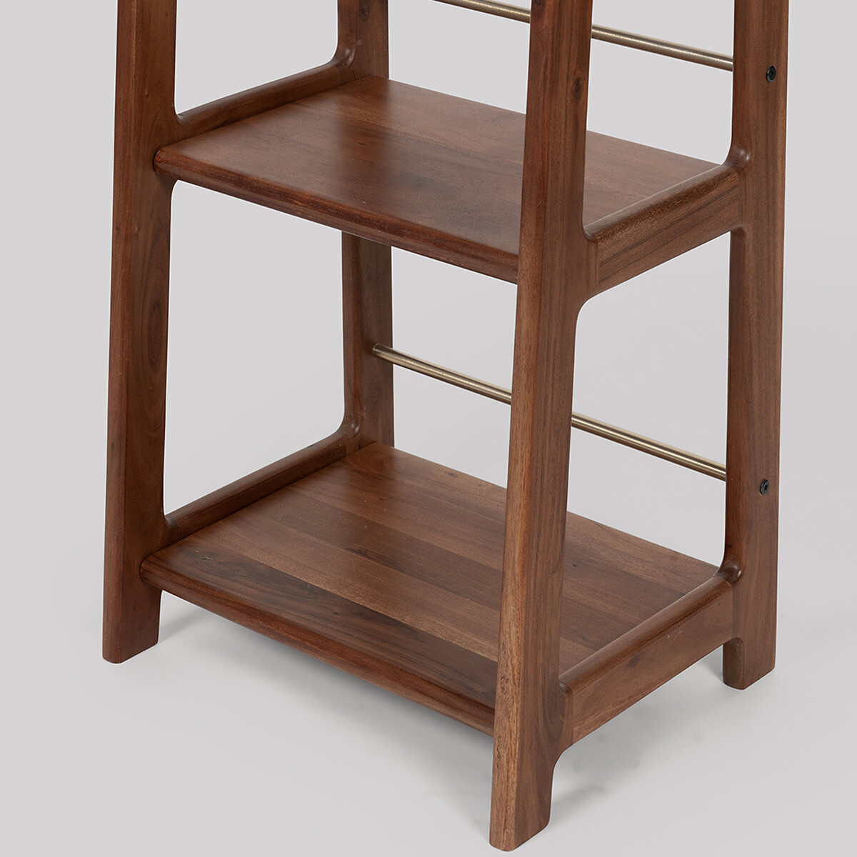 Noah Acacia Wood Narrow Shelving dark acacia wood, SWOON