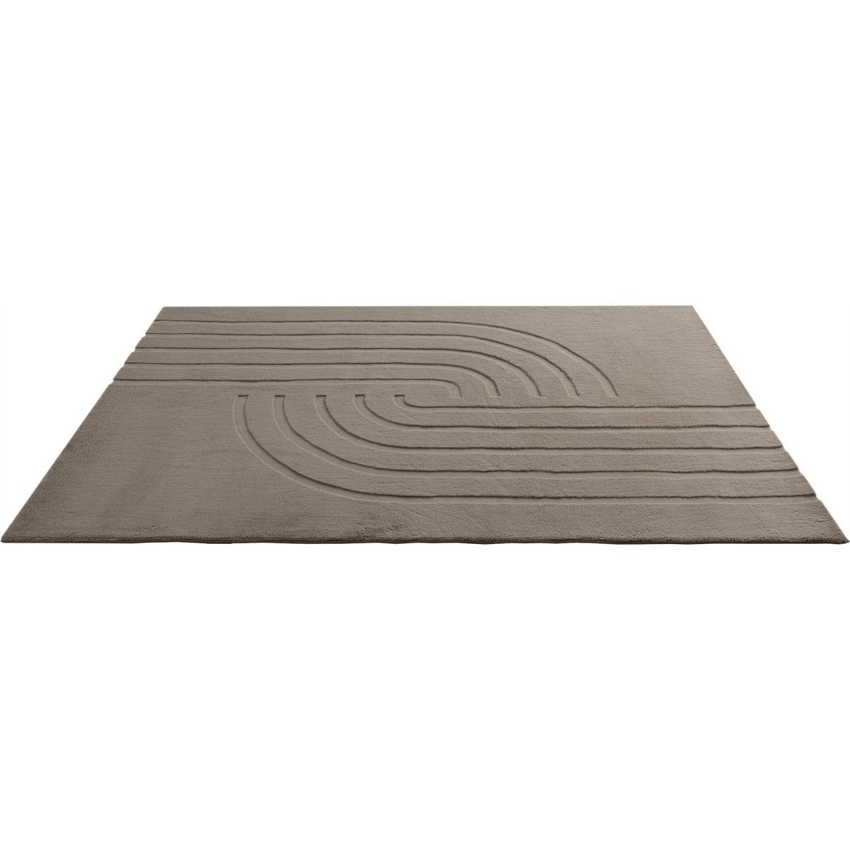 Tapis rectangulaire à motif géométrique taupe gris clair nuancé beige, ARTE ESPINA