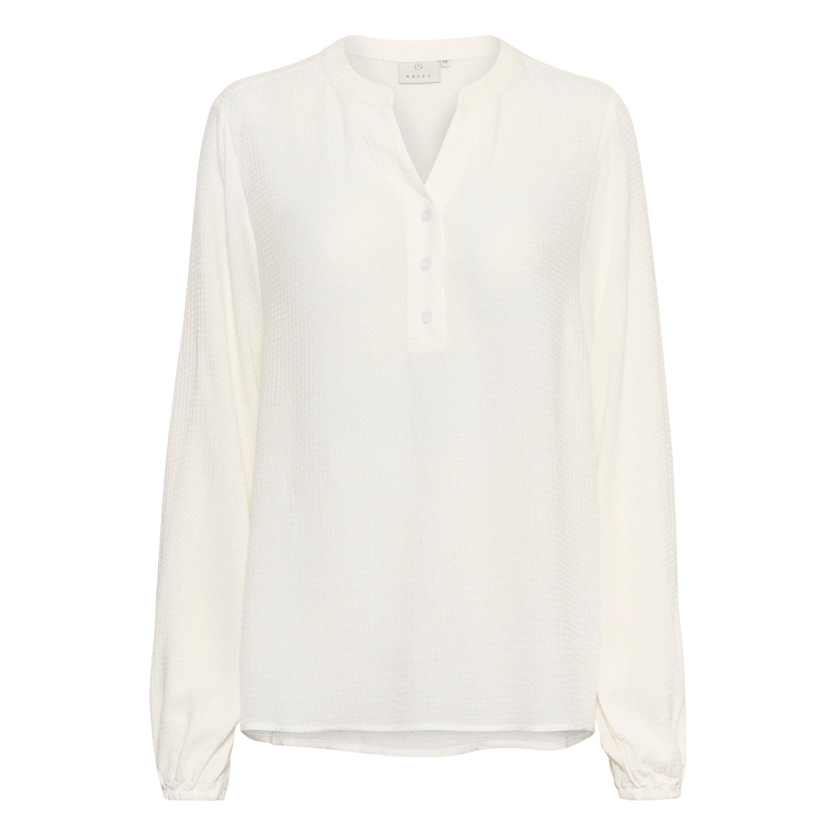 Long sleeved blouse blanc chalk, KAFFE