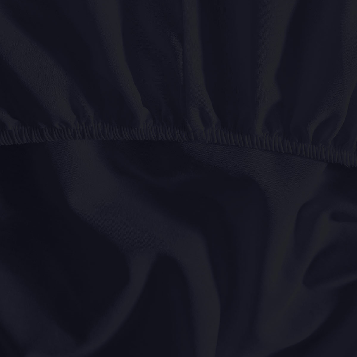 Drap housse satin coton/tencel 200 fils bonnet 40 cm OPERA bleu nuit, SENSEI MAISON