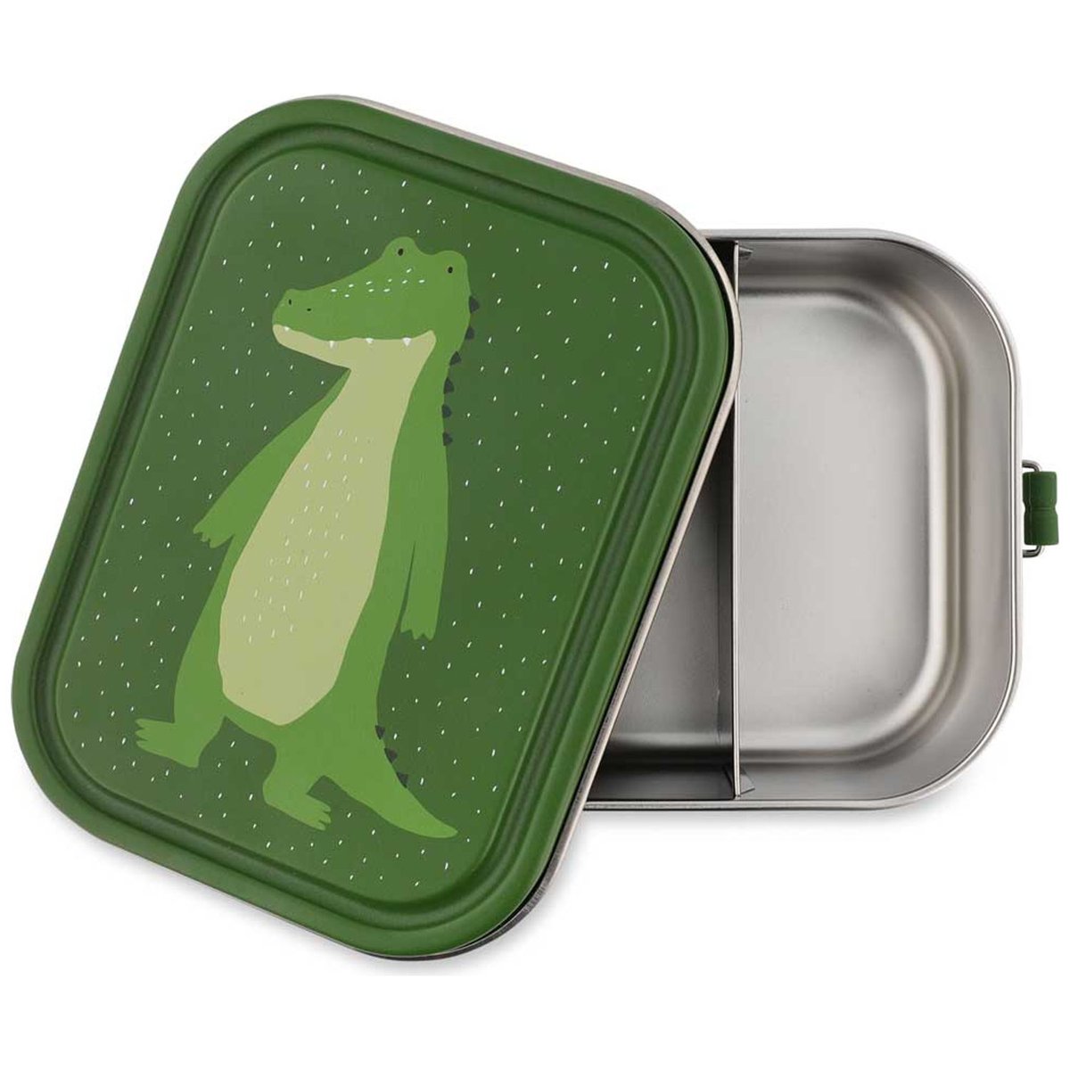 Grande lunch box vert, blanc, noir, TRIXIE