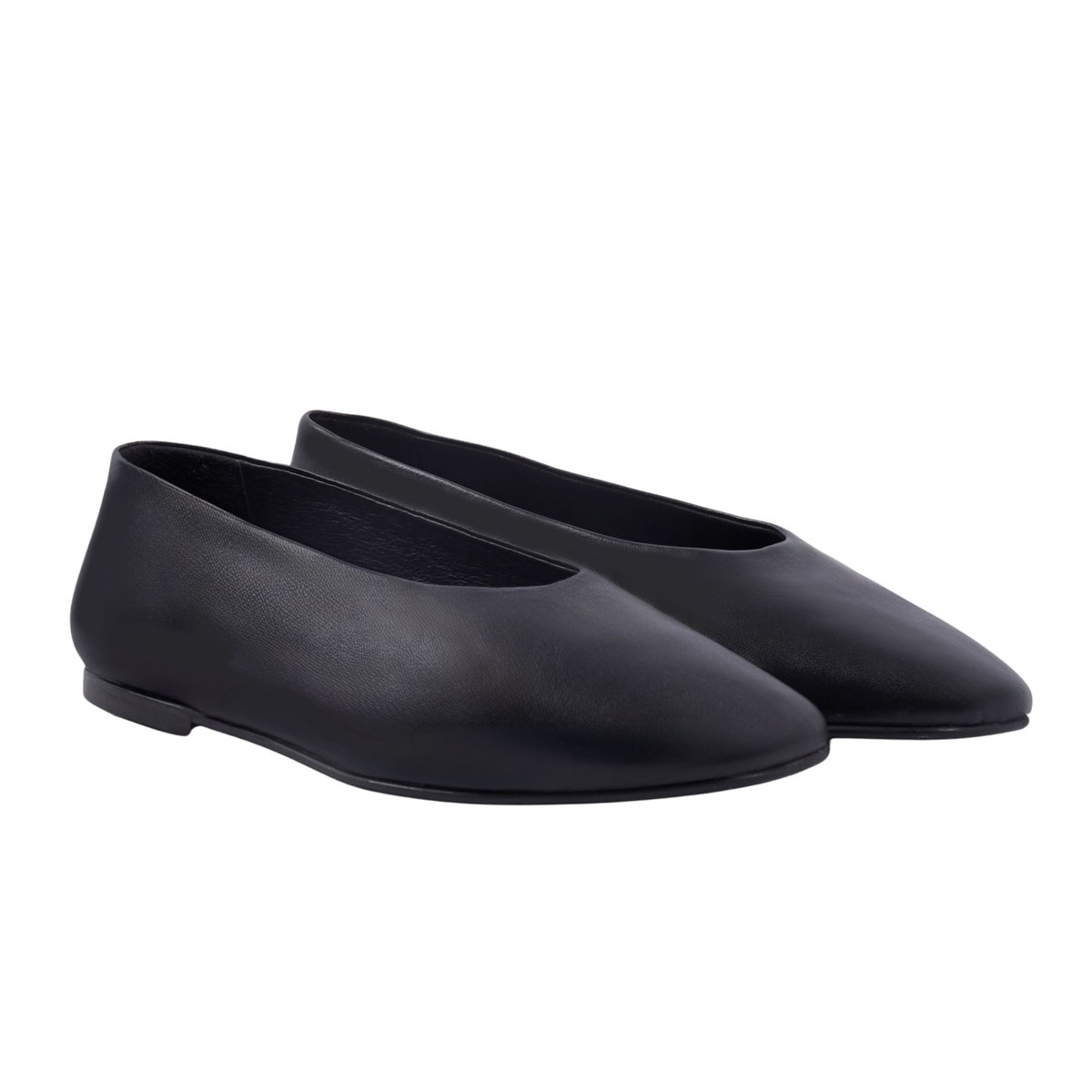 Ballerines souples Paola cuir noir, JULES & JENN