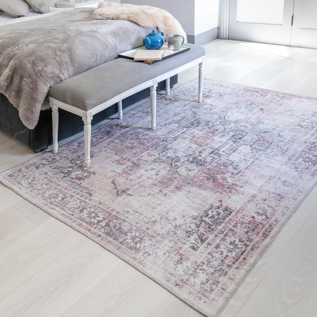 Vintage Distressed Flatweave Rug red, ÉDITÉ