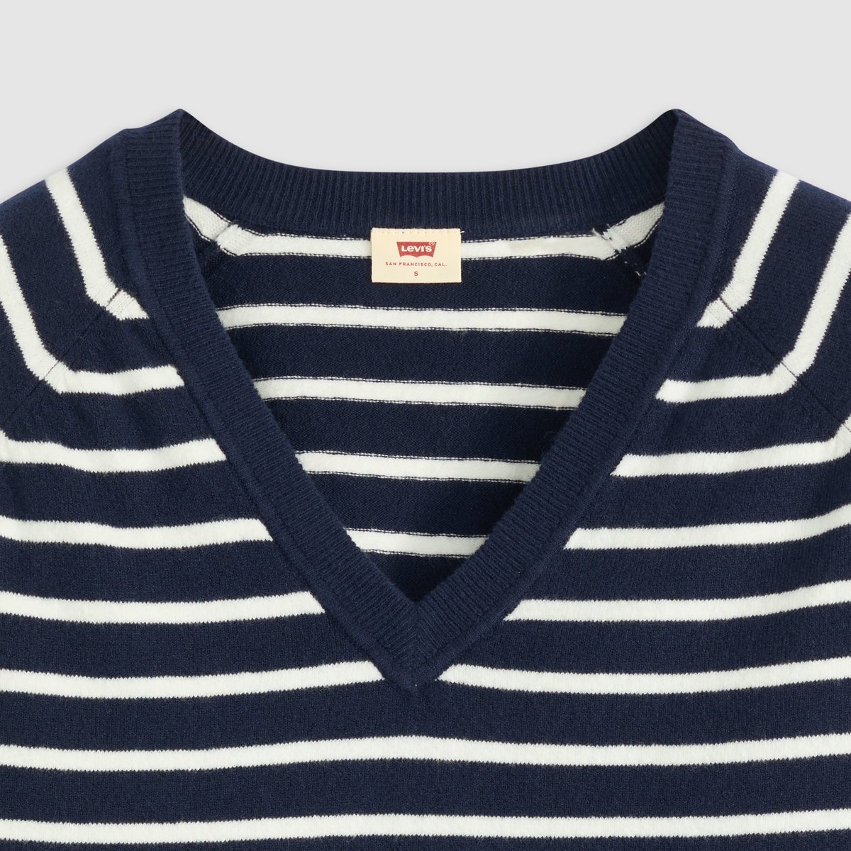 Cardigan col V Supersoft bleu - parisienne stripe peacoat, LEVI'S