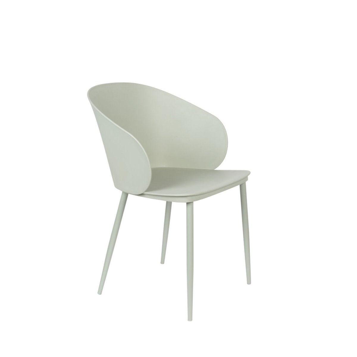 Lot de 2 chaises en résine et métal- GIGI vert d'eau, DRAWER