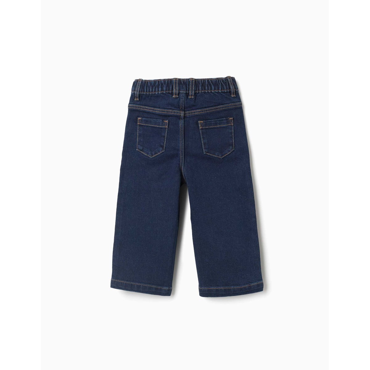 Jean à jambe large avec boutons-pression bleu foncé, ZIPPY