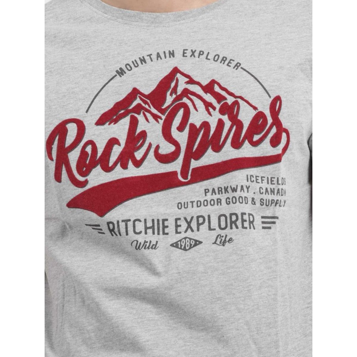T-shirt Col Rond Pur Coton Jupitoli gris, RITCHIE