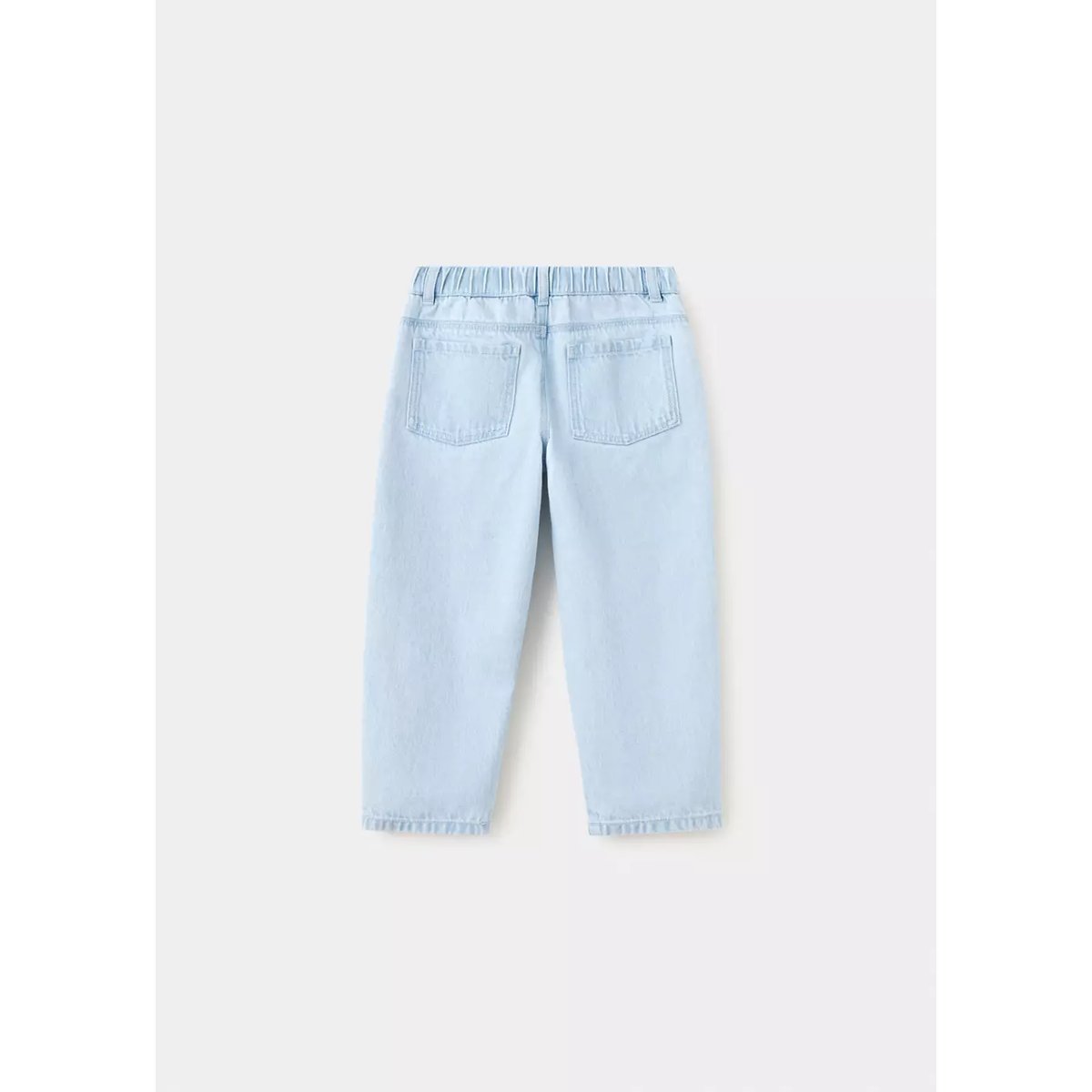 Jean droit taille élastique bleu clair, MANGO BABY