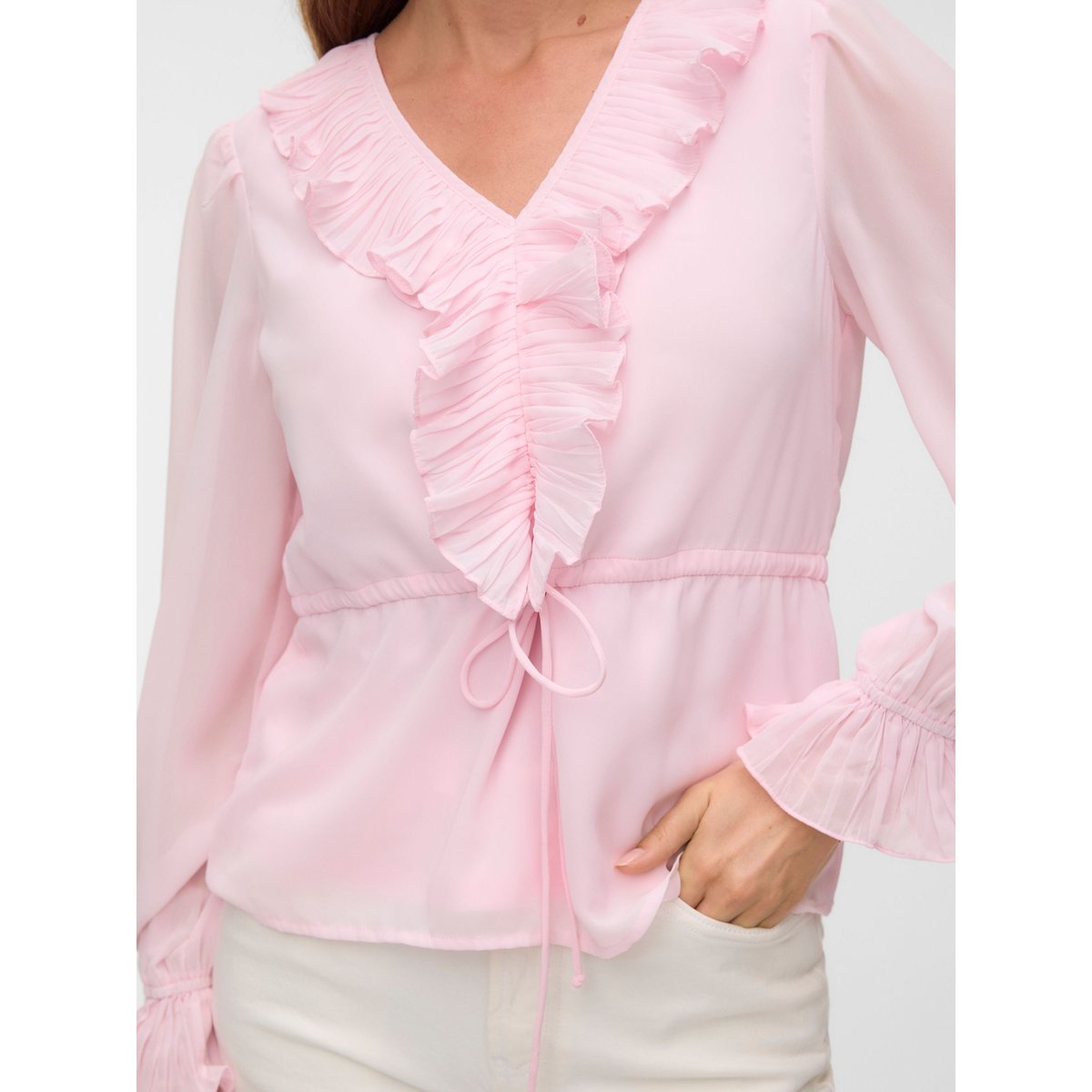 Top Plissé rose - pink-a-boo 1, VERO MODA