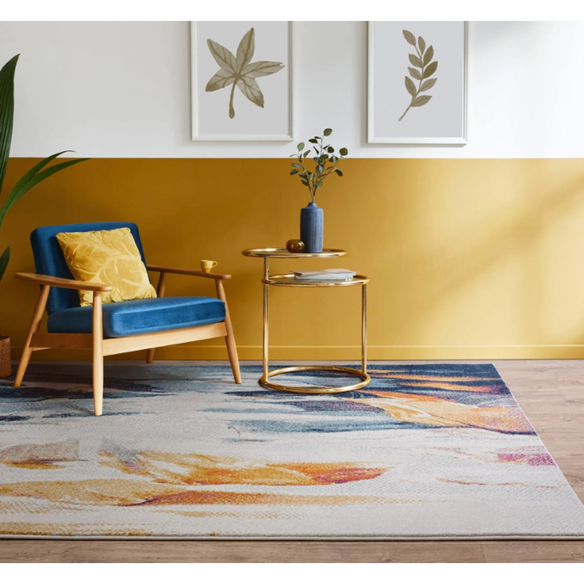 Tapis tissé plat moderne RAMA multicolore, NOVATREND