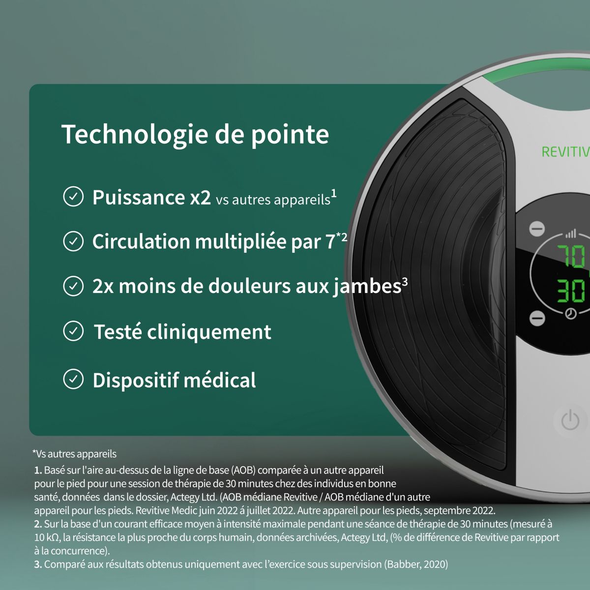 Stimulateur circulatoire Medic blanc + noir, REVITIVE