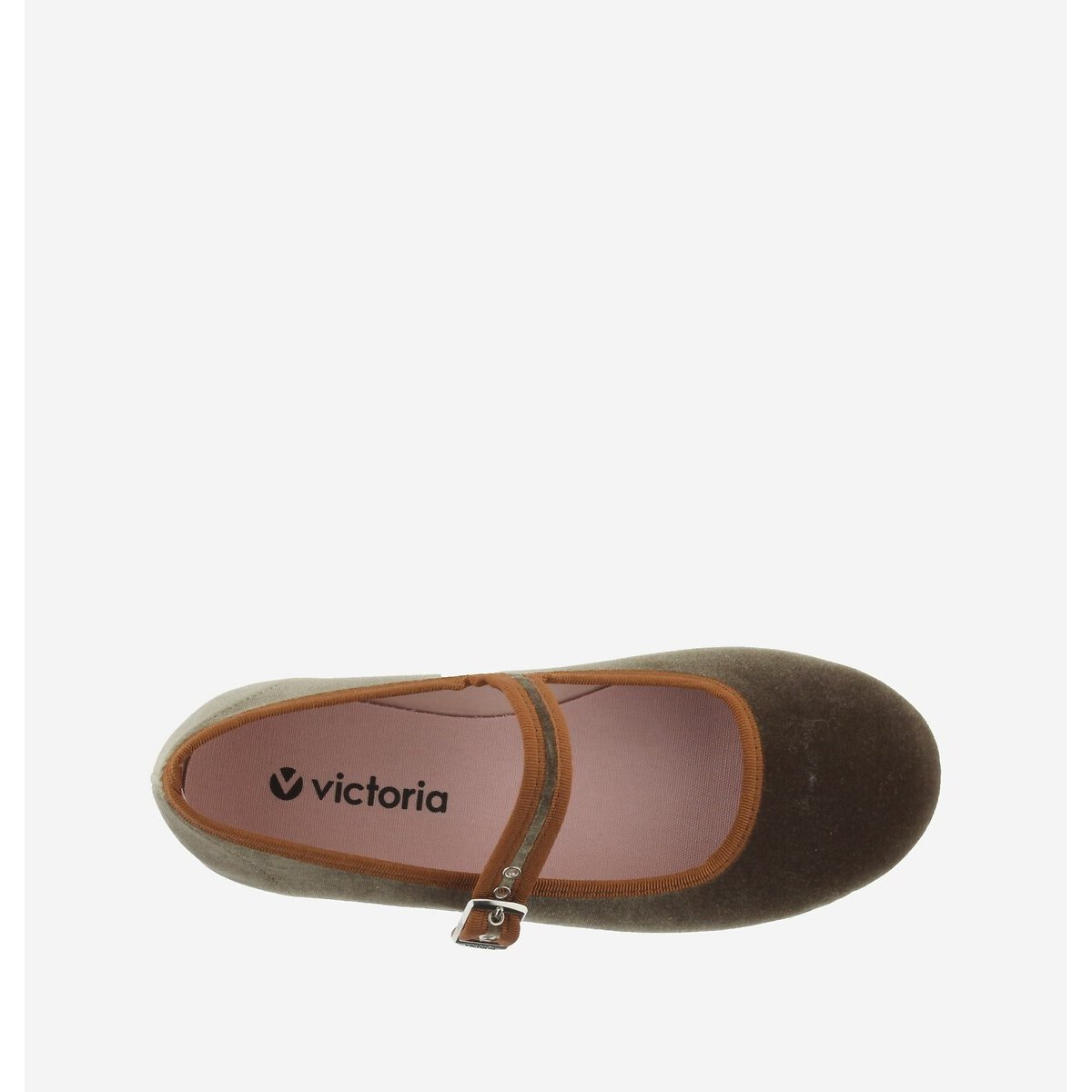 Ballerines talon plat kaki, VICTORIA