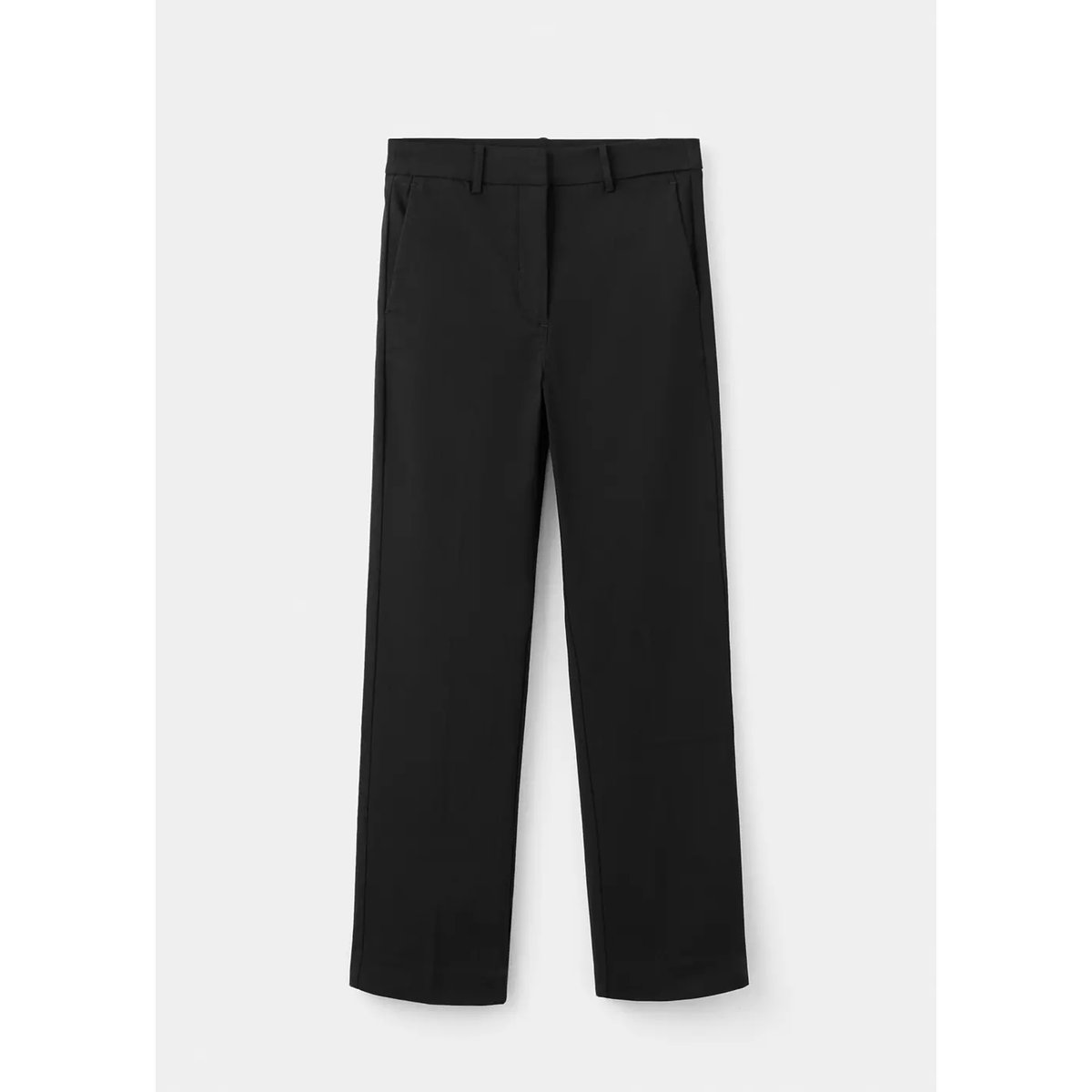 Pantalon droit 7/8 noir, MANGO