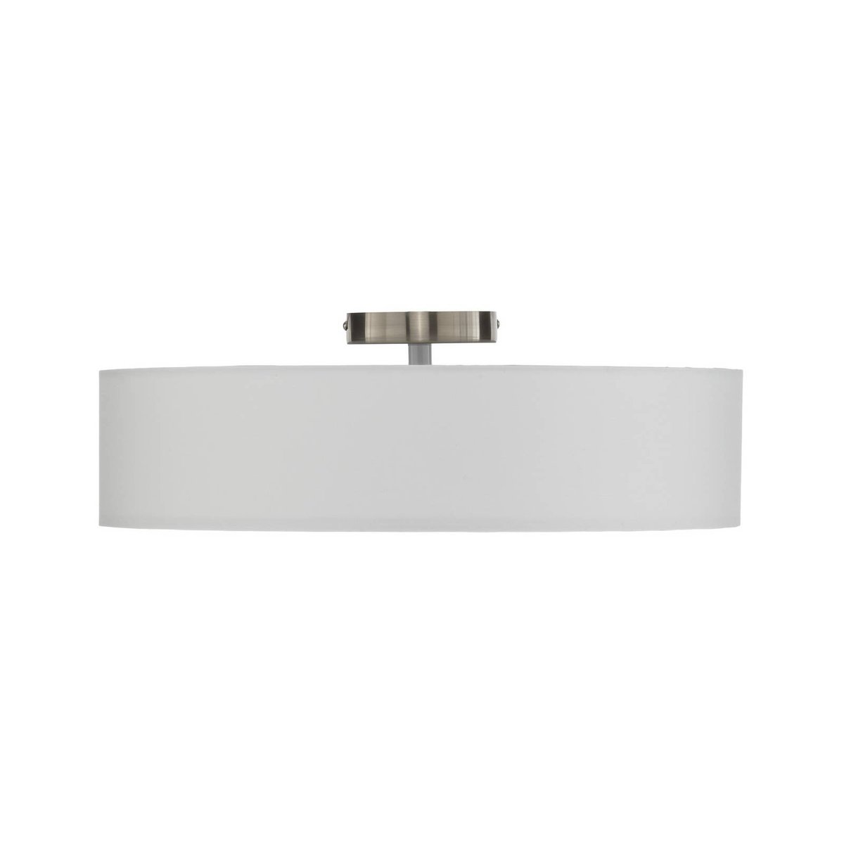 Plafonnier en textile moderne, Sebatin blanc crème, nickel mat, LINDBY