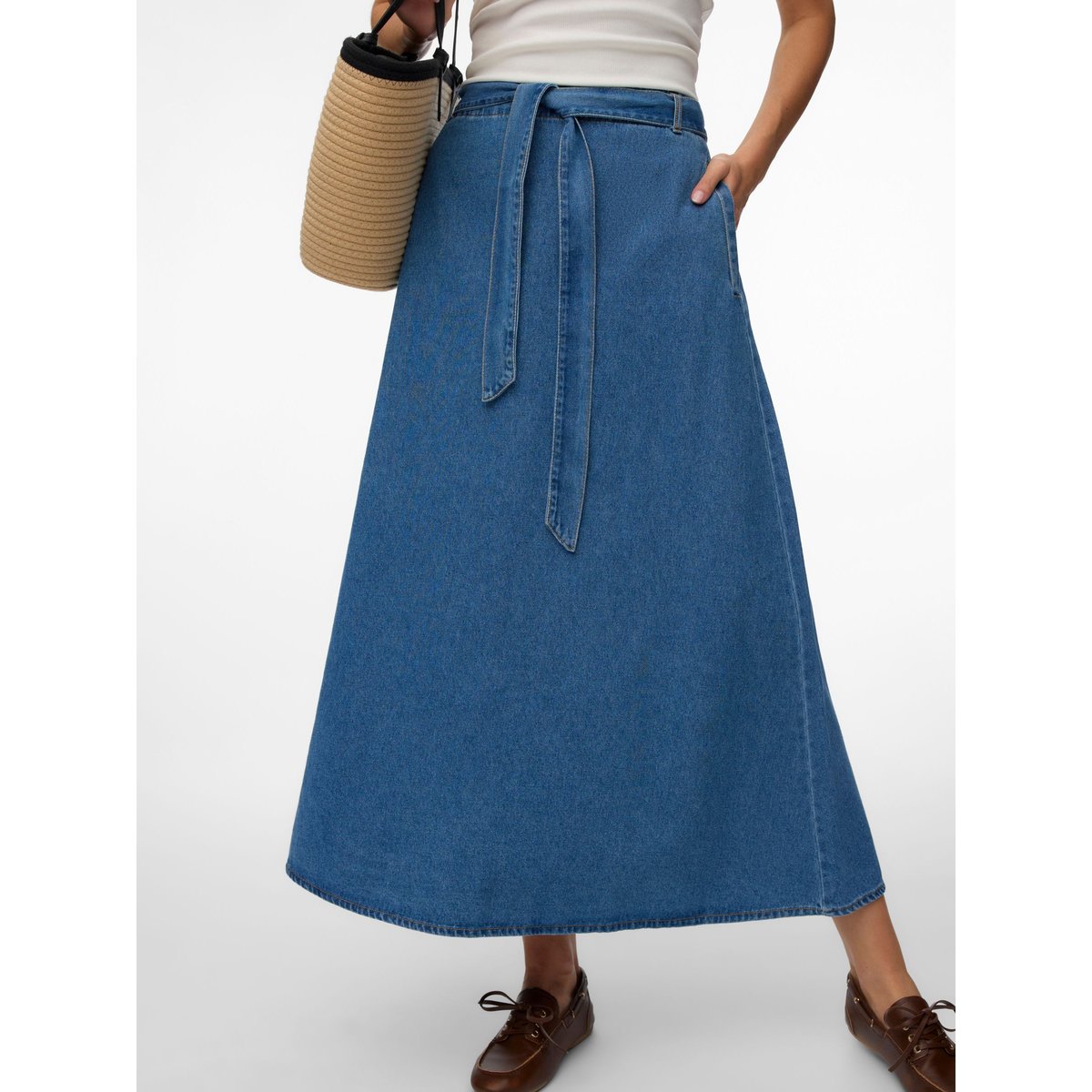 Jupe En Denim medium blue denim 1, VERO MODA
