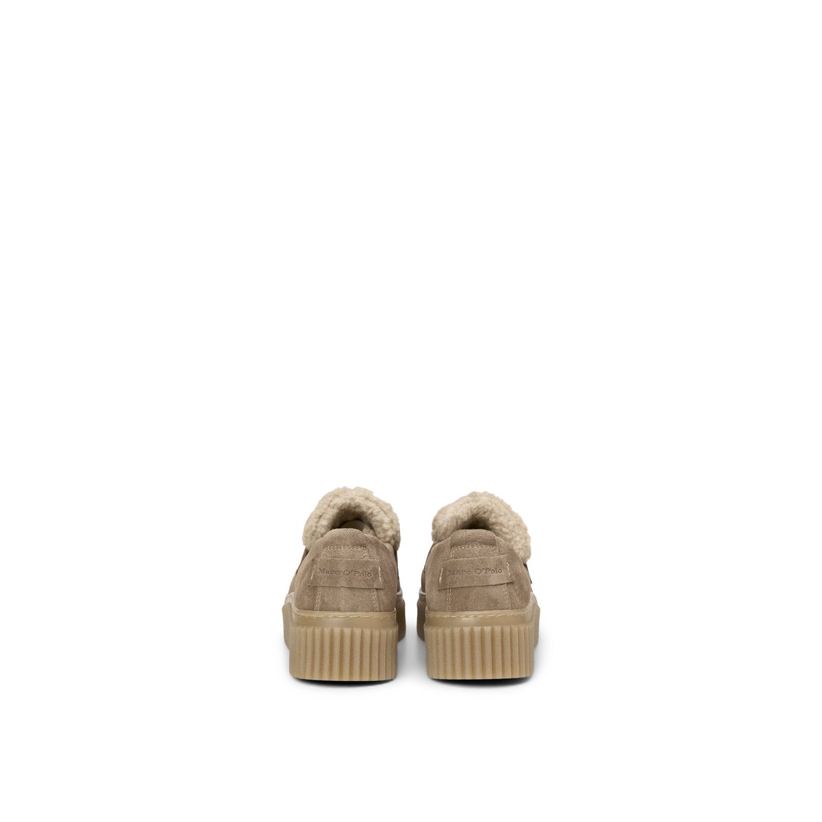 Chaussures à plateforme modèle Bianca avec doublure pelucheuse beige, MARC O'POLO