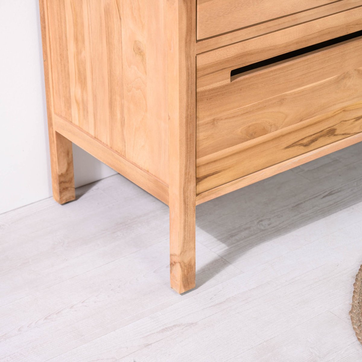 Meuble sous vasque en teck Sira 120cm naturel, WANDA COLLECTION