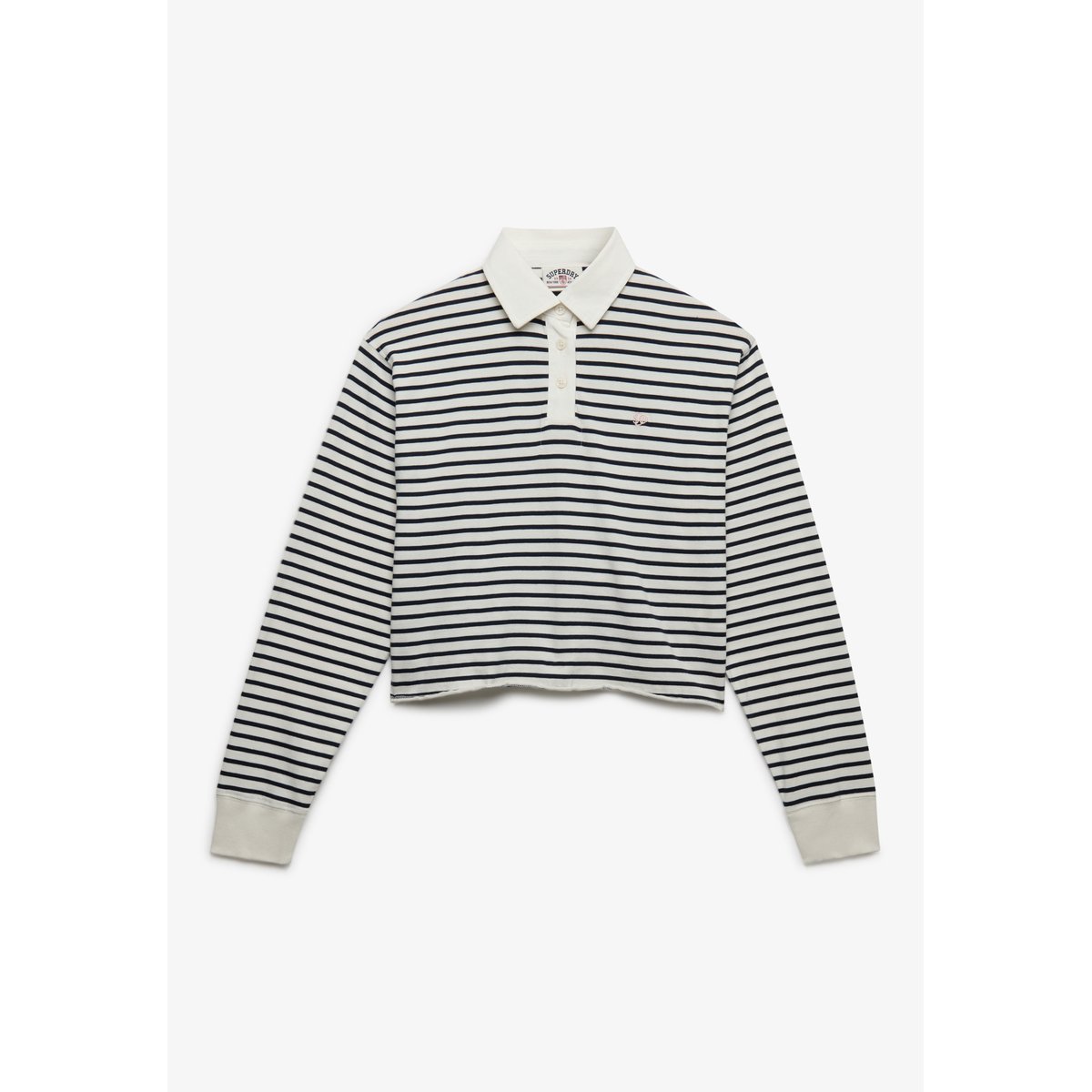 Top Rugby Athletic Essentials Rayé Coupe Oversize écru rayé, SUPERDRY