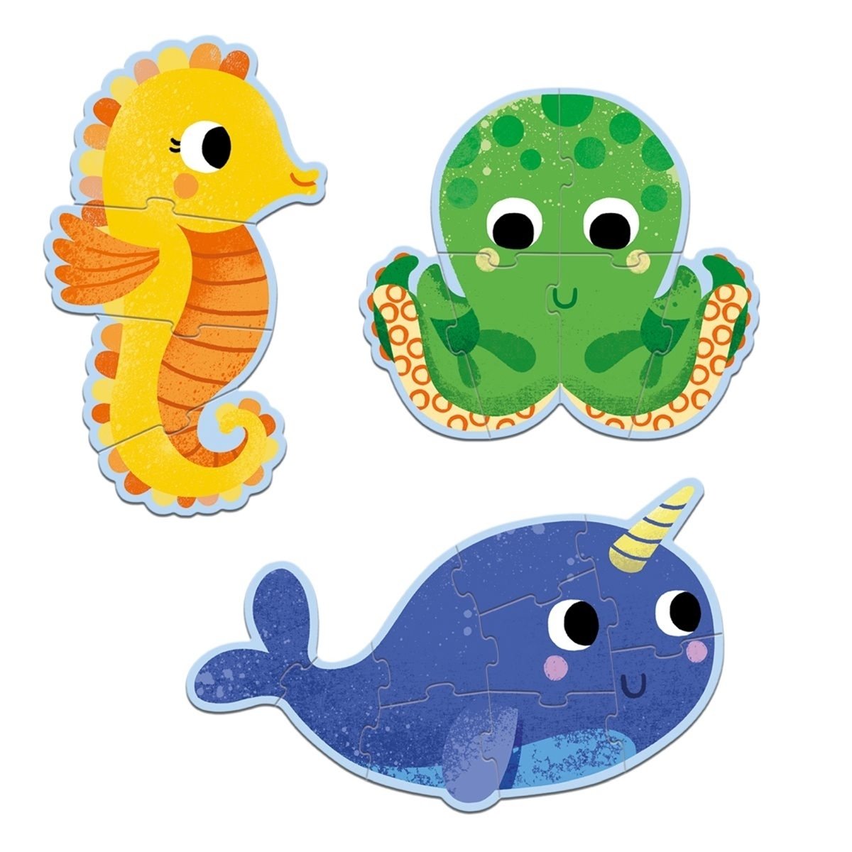 Primo puzzle dans la mer multicolore, DJECO