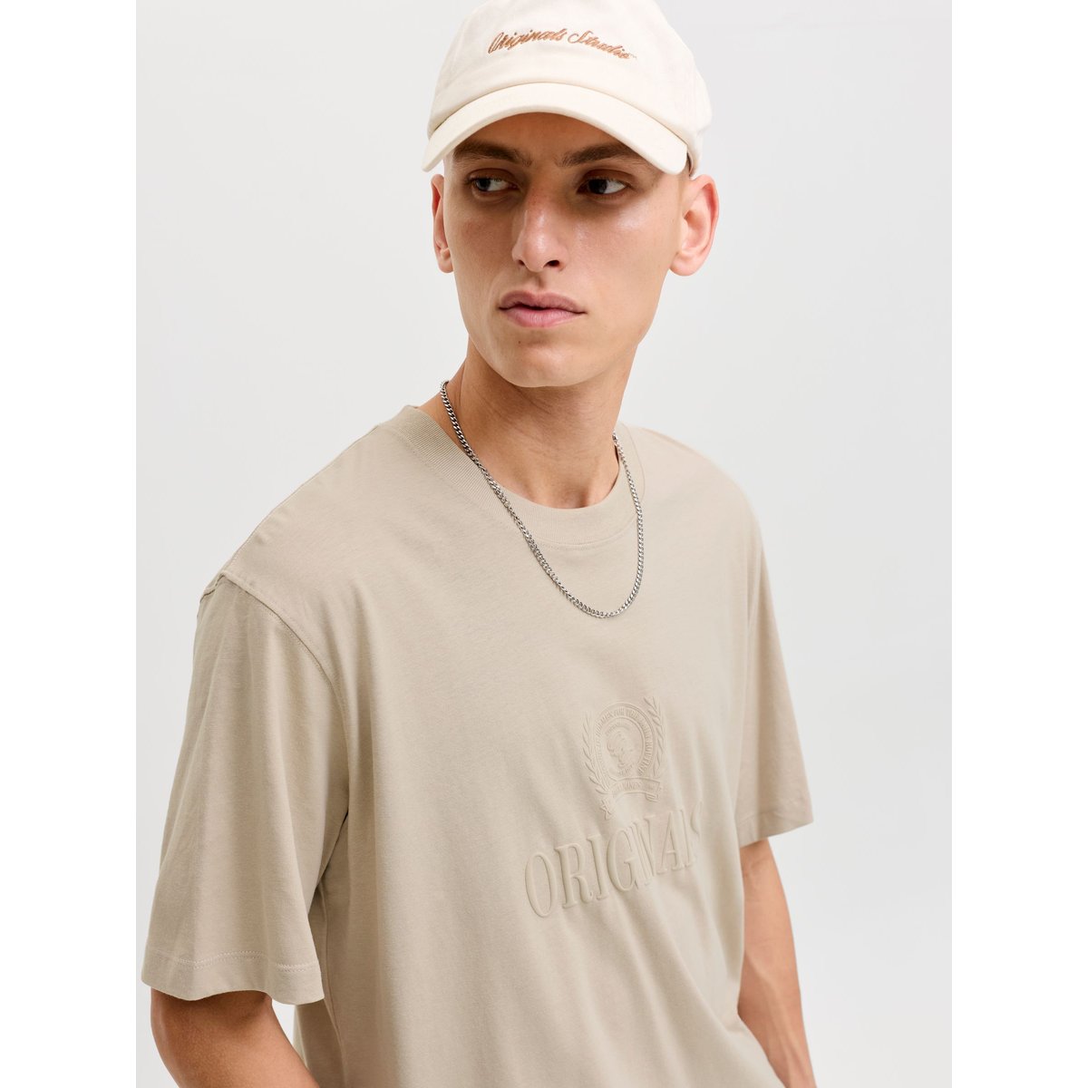 T-Shirt feather gray, JACK & JONES