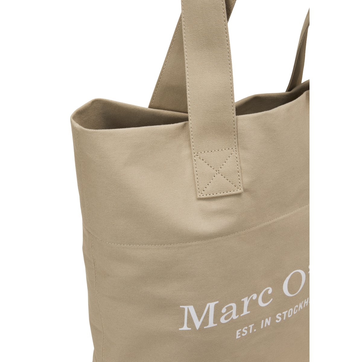 Shopper en toile en coton organique robuste beige, MARC O'POLO