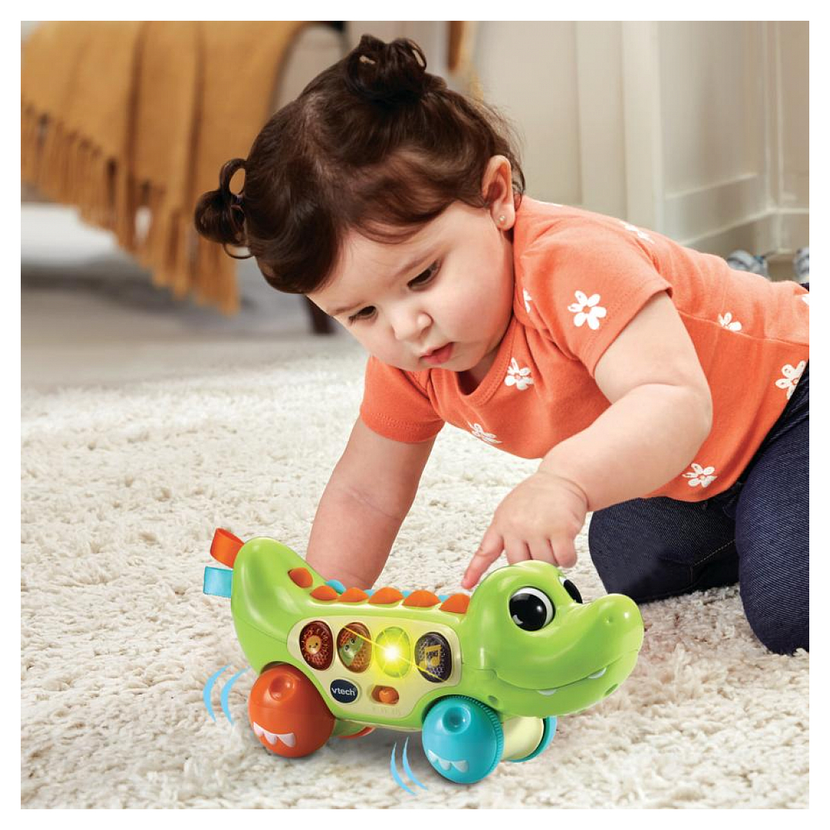 Rouli croco rigolo - Crocodile interactif couleur unique, VTECH