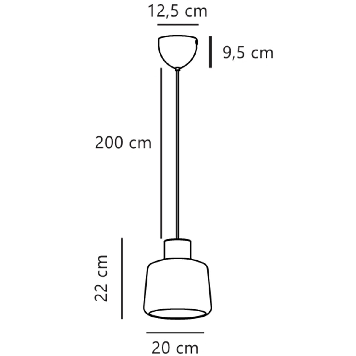 Suspension surface douce et satinée en métal, LOUELLA noir, NORDLUX