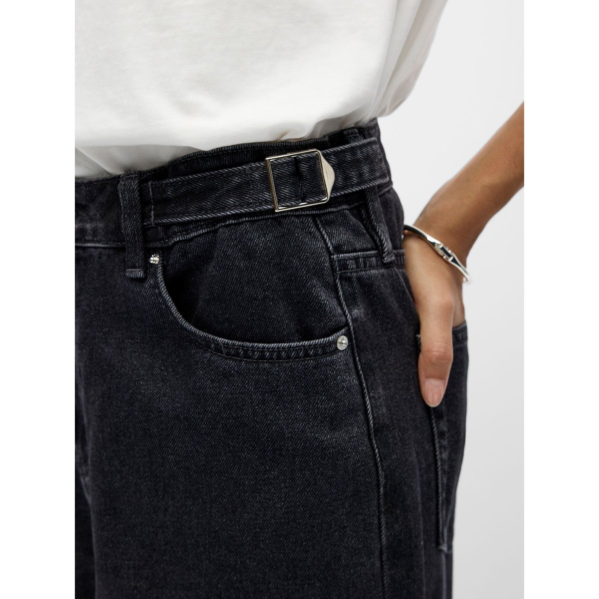 Jean Large noir - black denim1, OBJECT