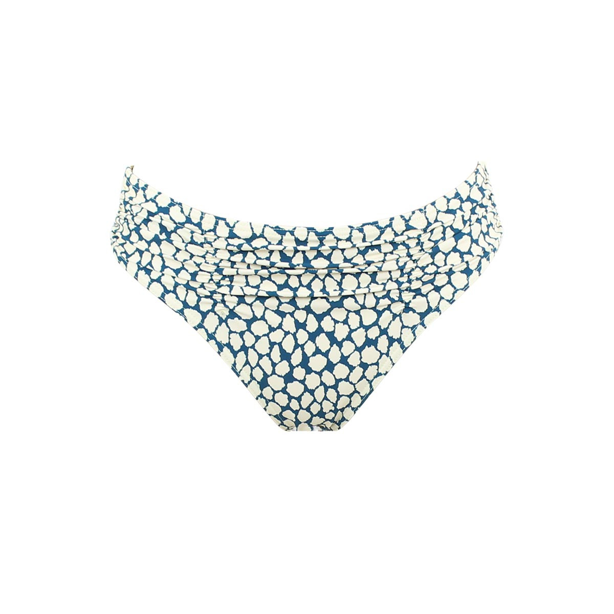 Bas de maillot  culotte drapée RIVIERA bleu pétrole, JANINE ROBIN