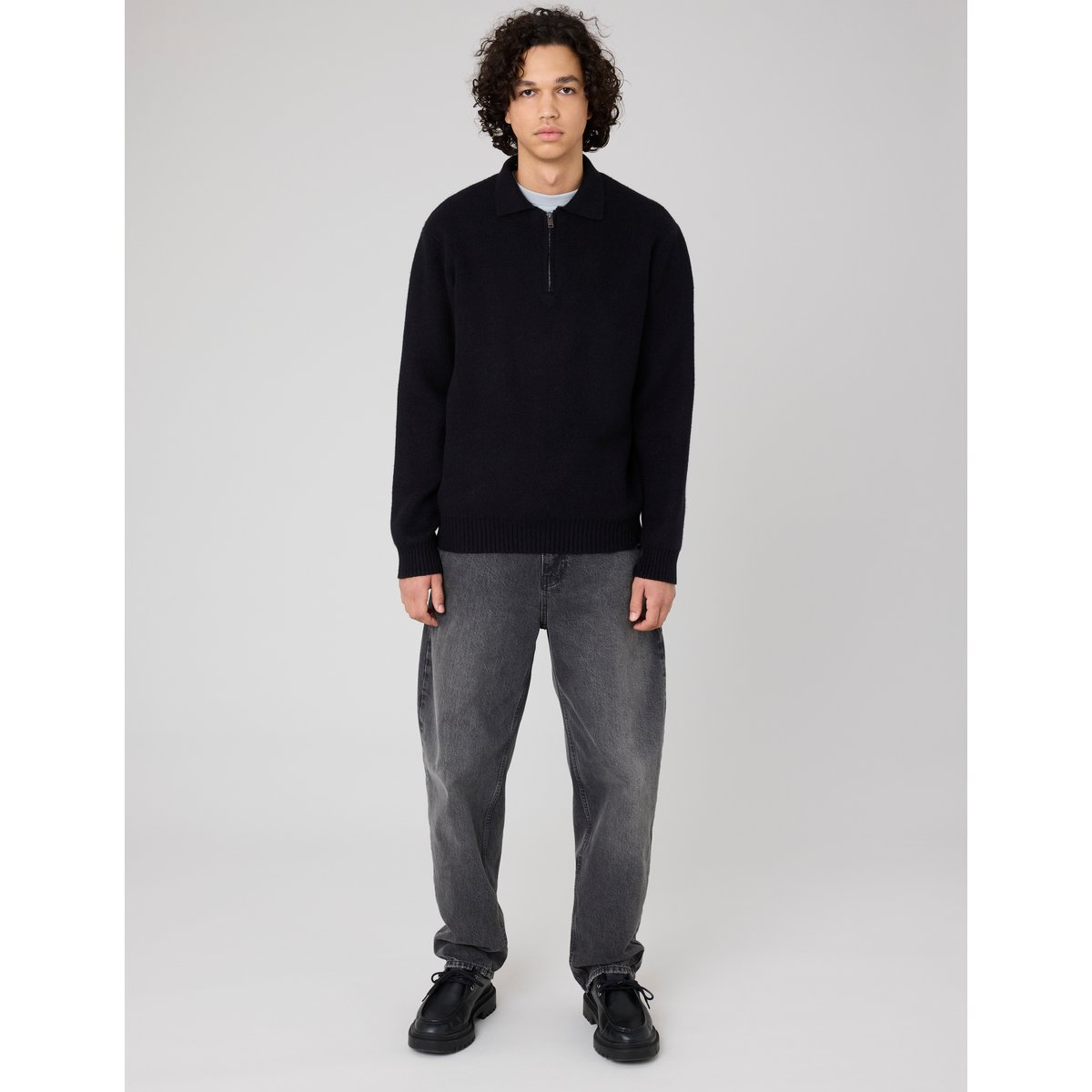 Pull col polo noir, BZB