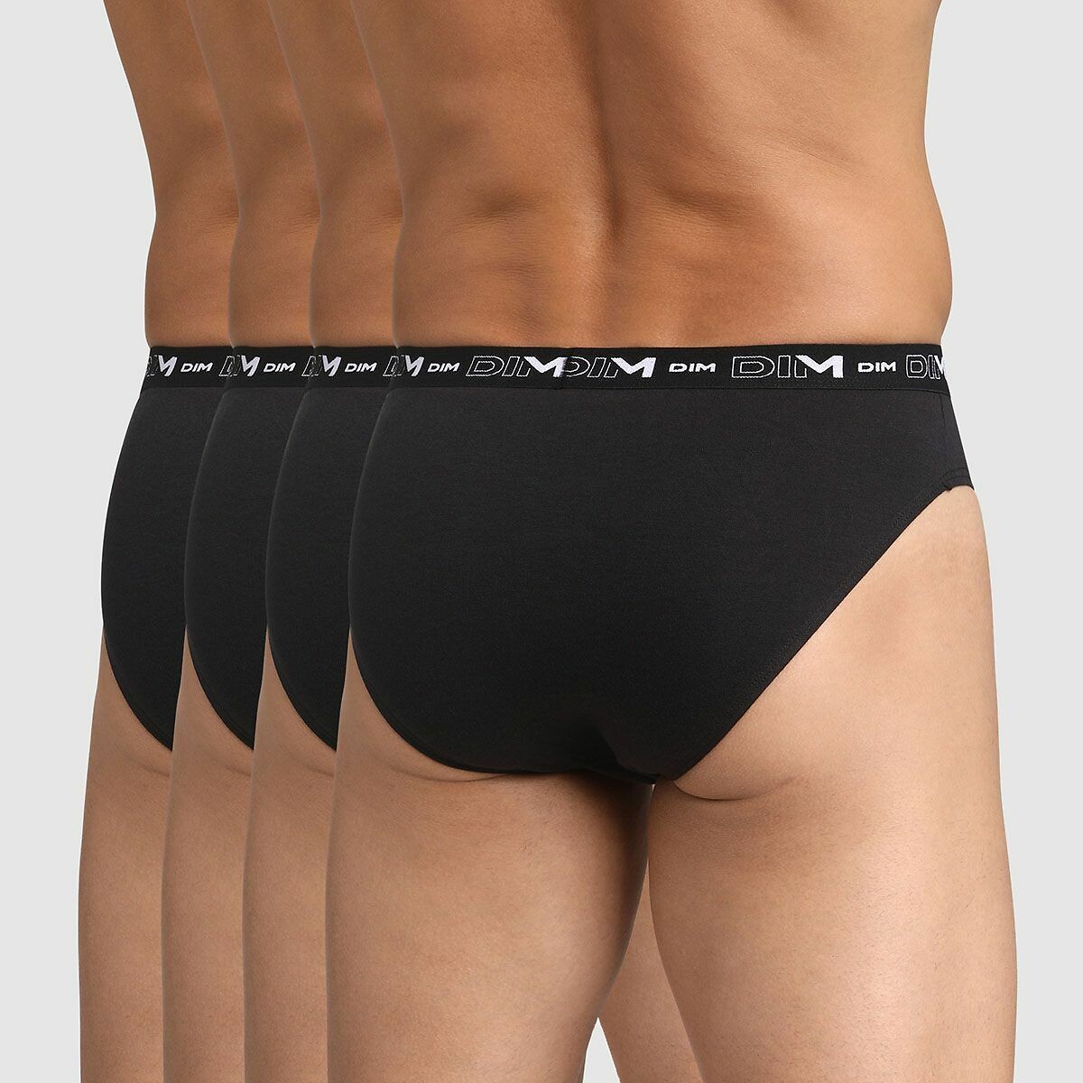 Conjunto de 4 cuecas Cotton Stretch preto , DIM