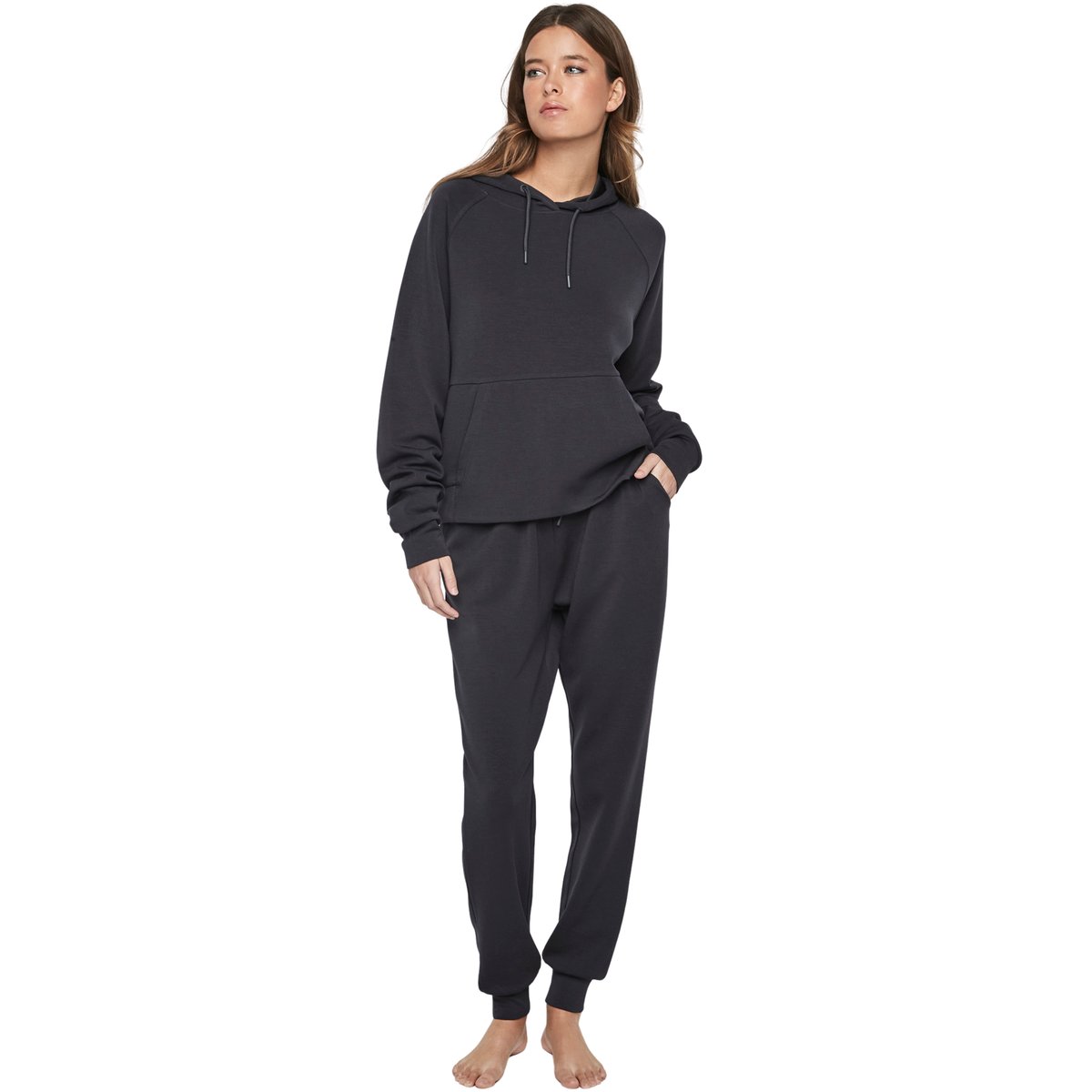 Tenue détente pyjama pantalon top à capuche P104 COZY CHIC bleu marine, SELMARK