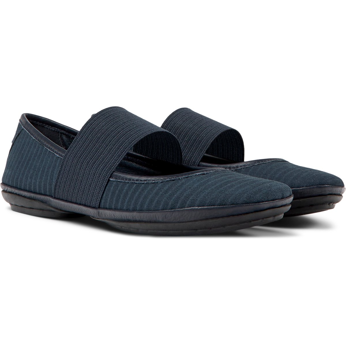 Ballerine Right Nina cuir Recycled Leather bleu foncé, CAMPER