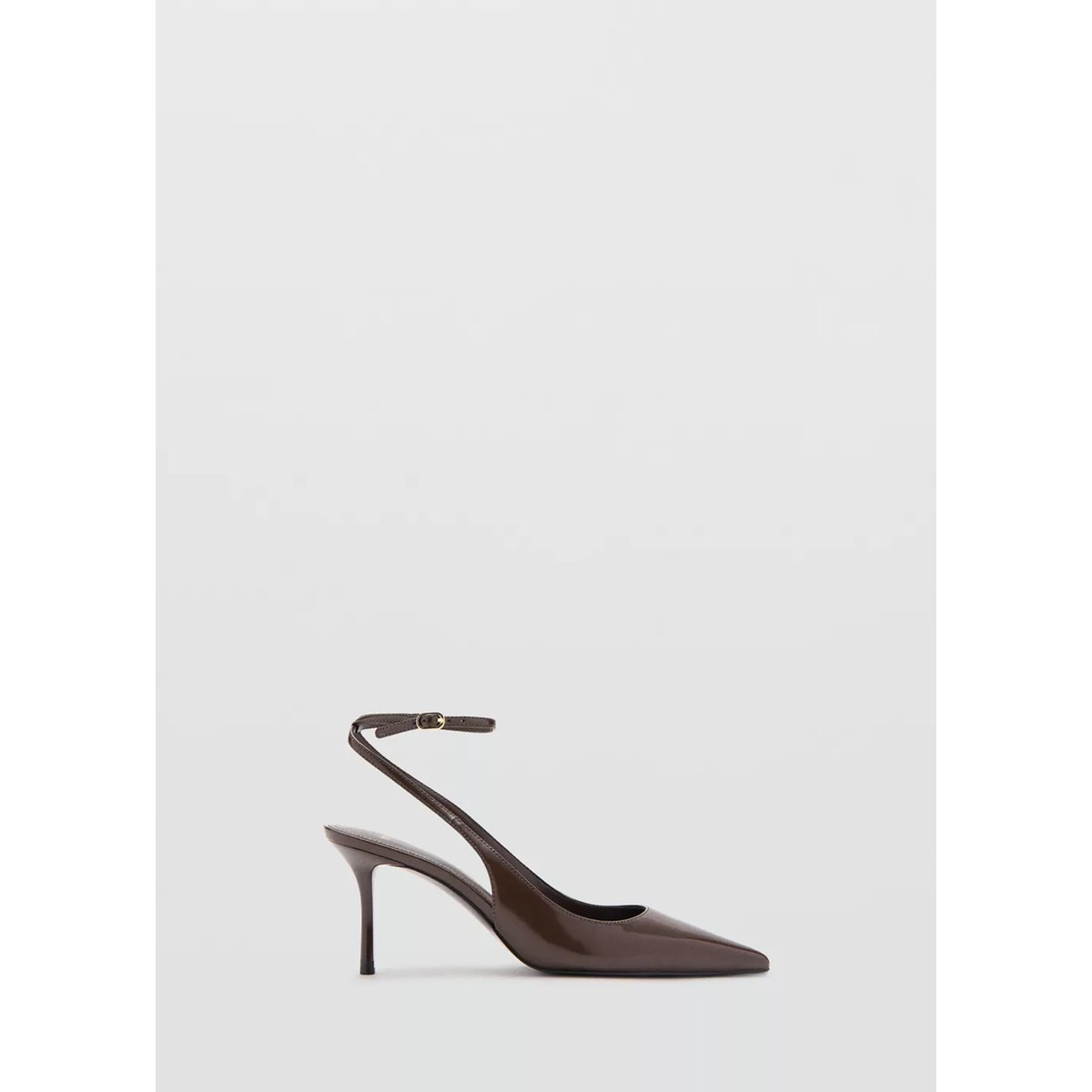 Chaussures talon bride chocolat, MANGO