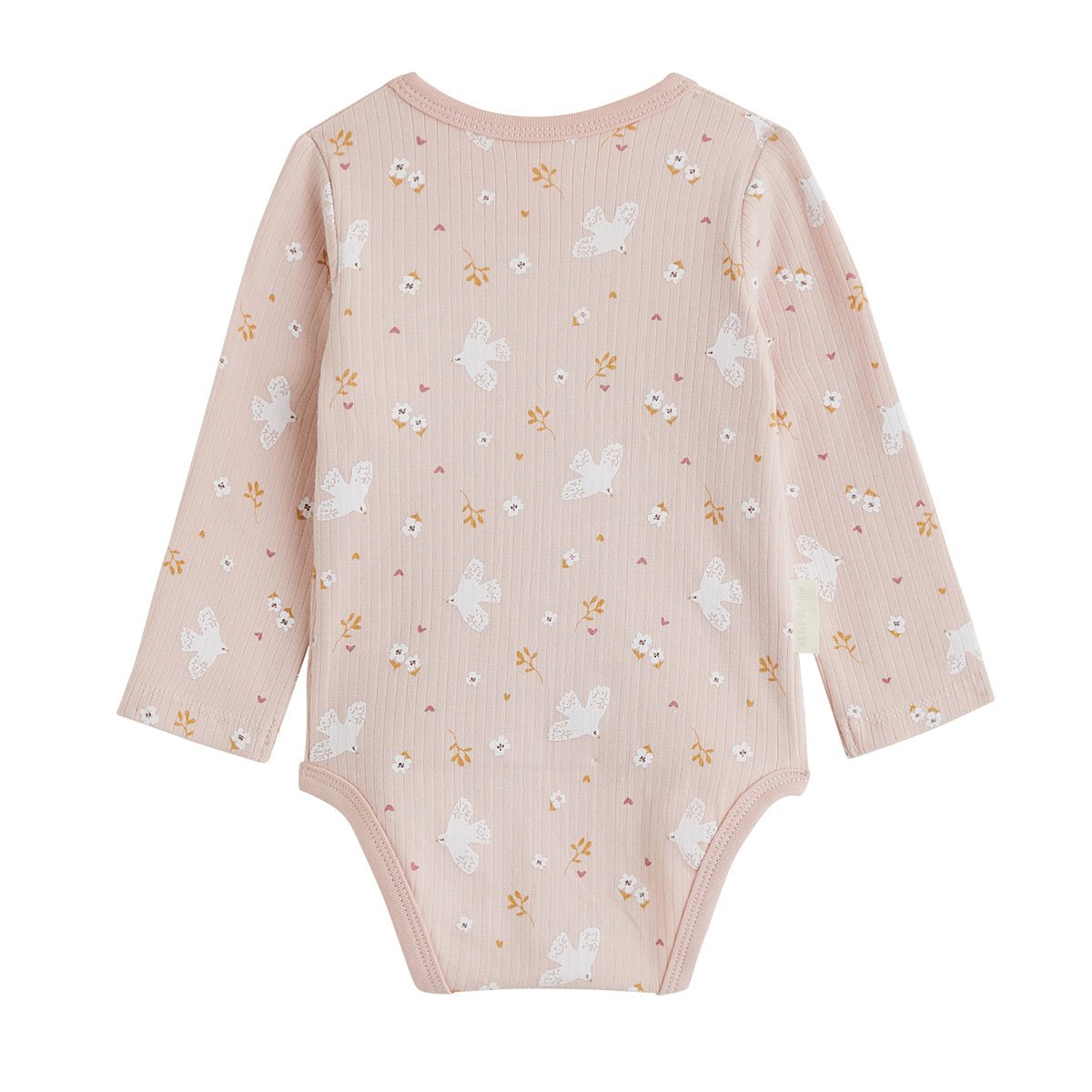 Lot de 2 bodies bébé manches longues ouverture croisée Miette rose, PETIT BEGUIN