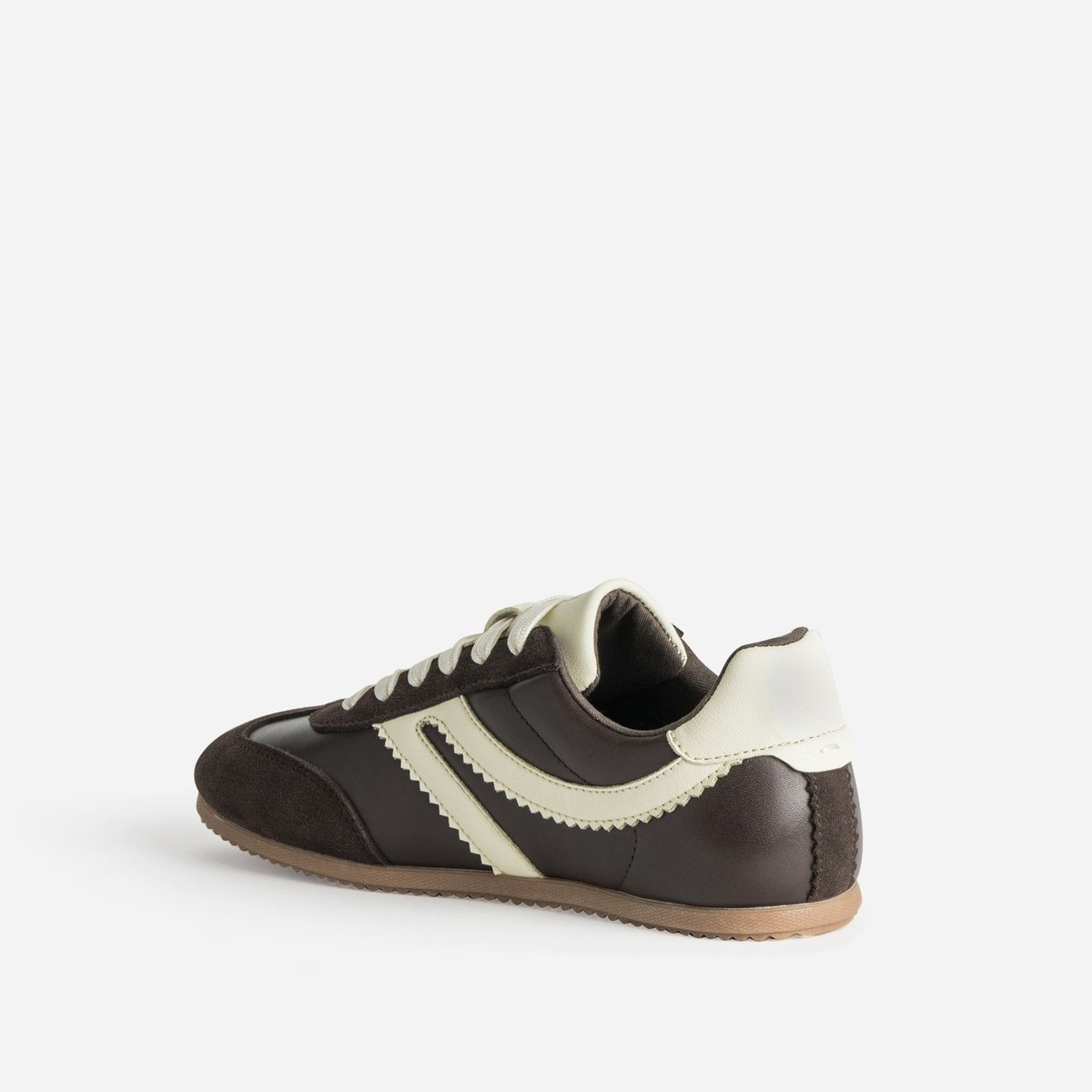 Basket en cuir PRINCESSE chocolat, ERAM