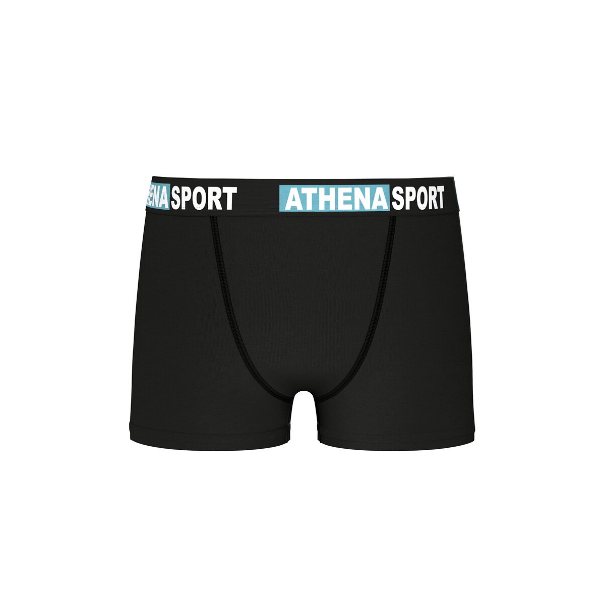 Confezione da 3 boxer in cotone, Daily sport nero + blu + nero, ATHENA
