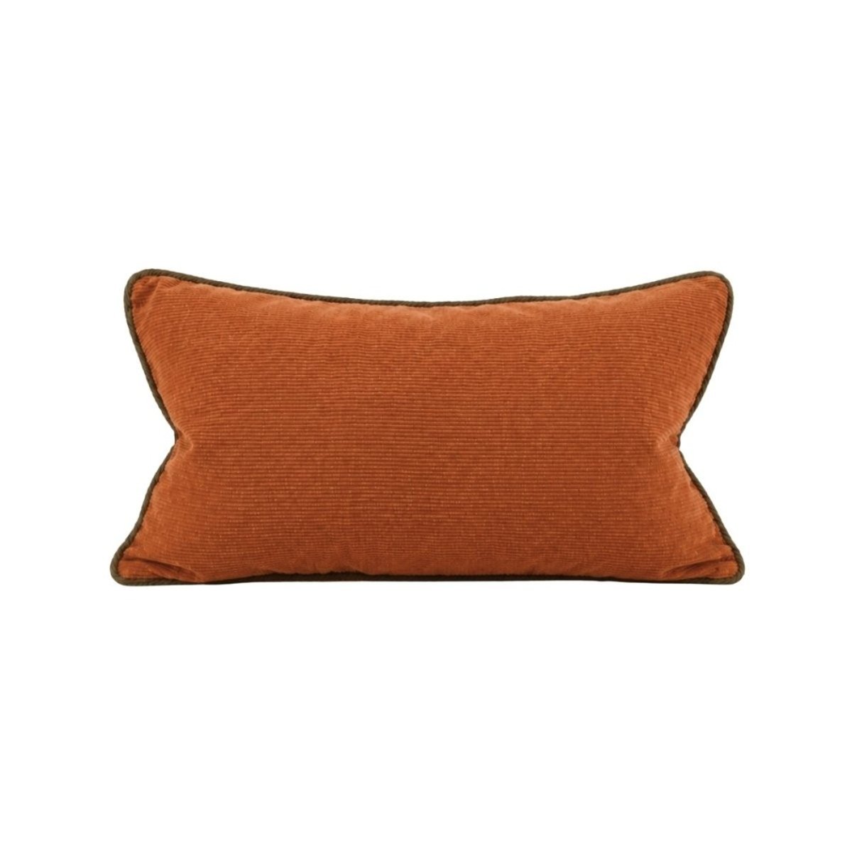 Lot de 2 housses de coussin 35x60cm en velours marron, ORNAMI