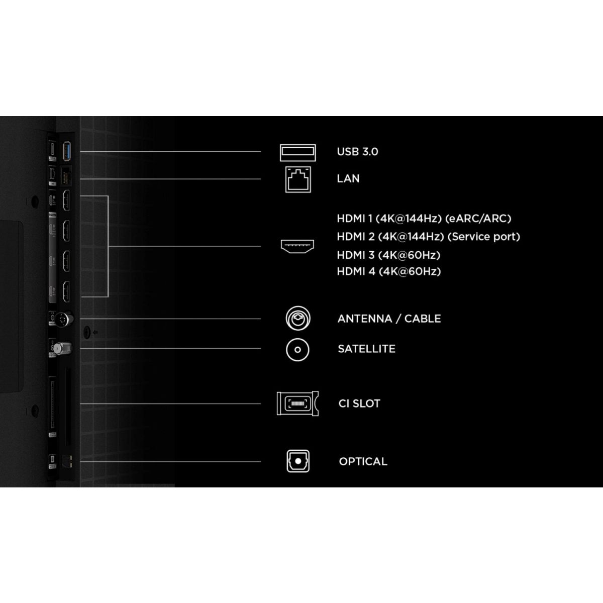 TV Mini LED 65C69K PRO (2026) 65" (165 cm) couleur unique, TCL