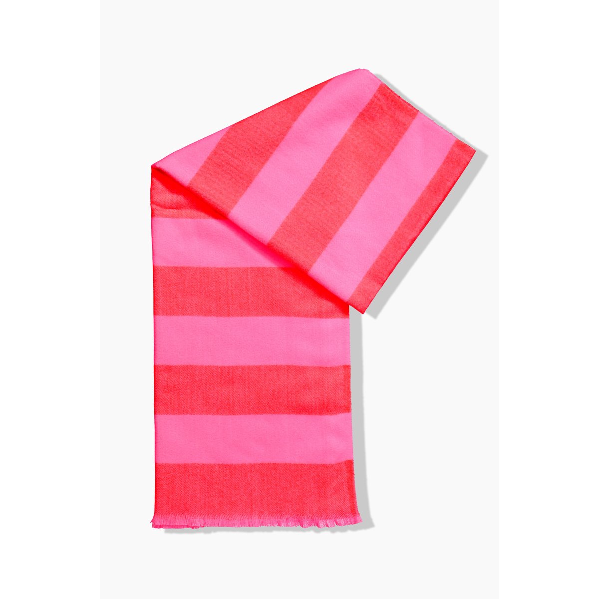 Écharpe, larges rayures rose vif, ULLA POPKEN