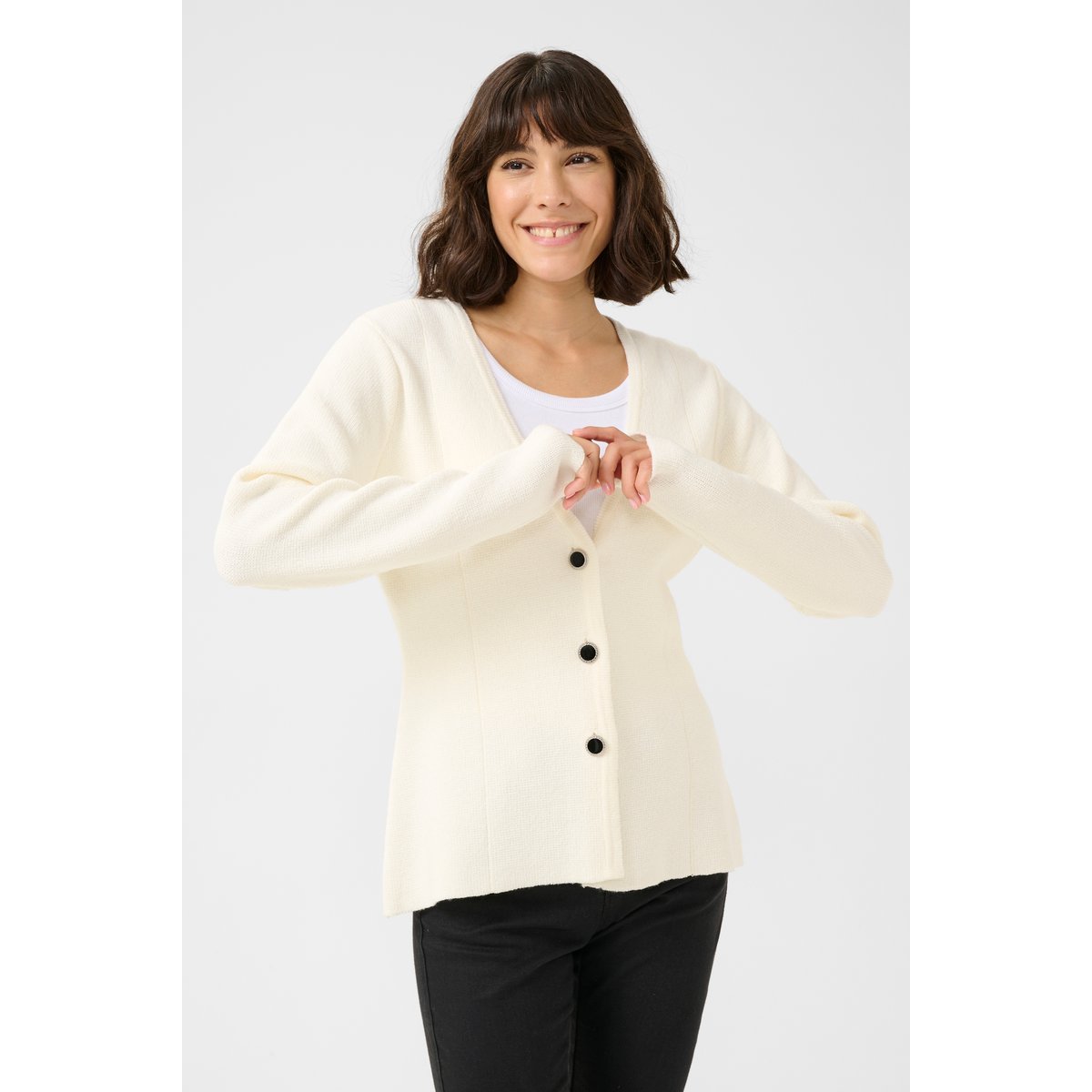 Knitted pullover blanc, KAFFE
