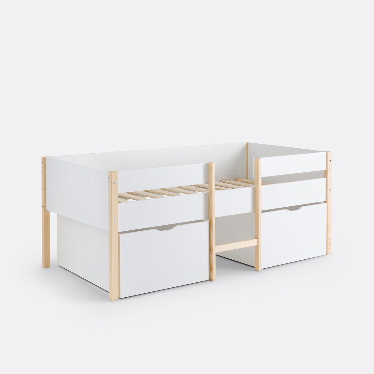 Lit mi-hauteur enfant, Danis blanc/bois, LA REDOUTE INTERIEURS